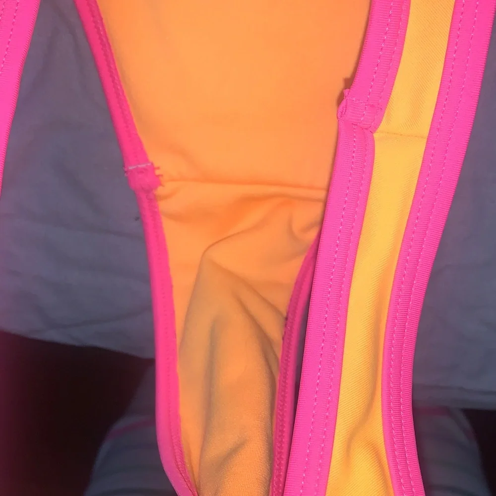 wild fable Neon Yellow Bikini with Hot Pink Trim